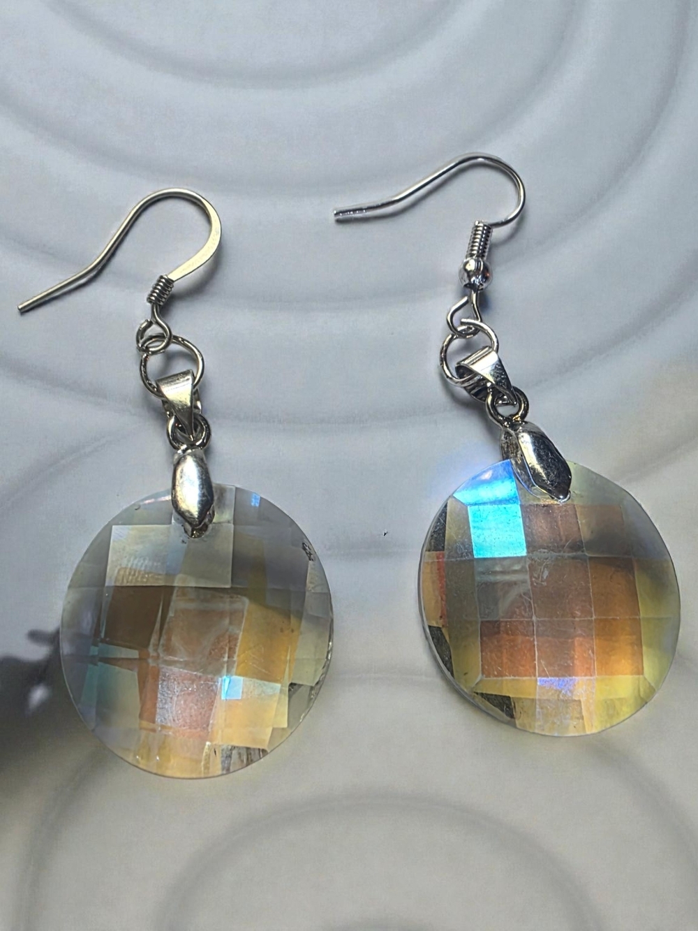 Iridescent Aurora Borealis Crystal Drop Earrings